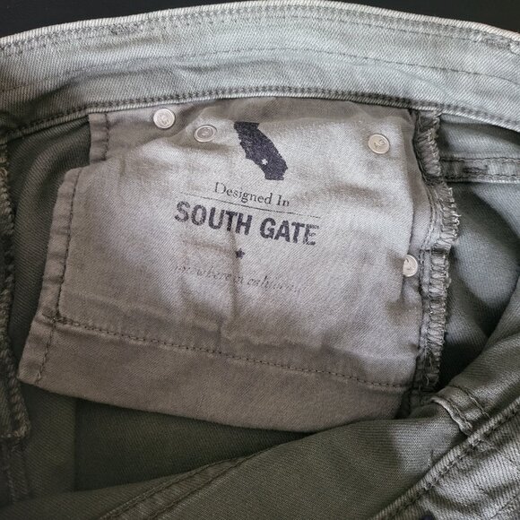 AG Ex boyfriend Slouchy Slim Jeans in Olive Green - Picture 9 of 11